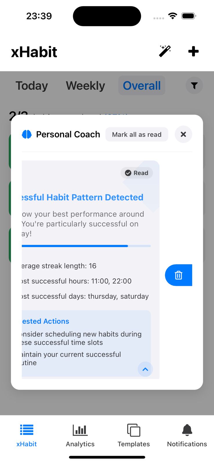 xHabit Detailed View