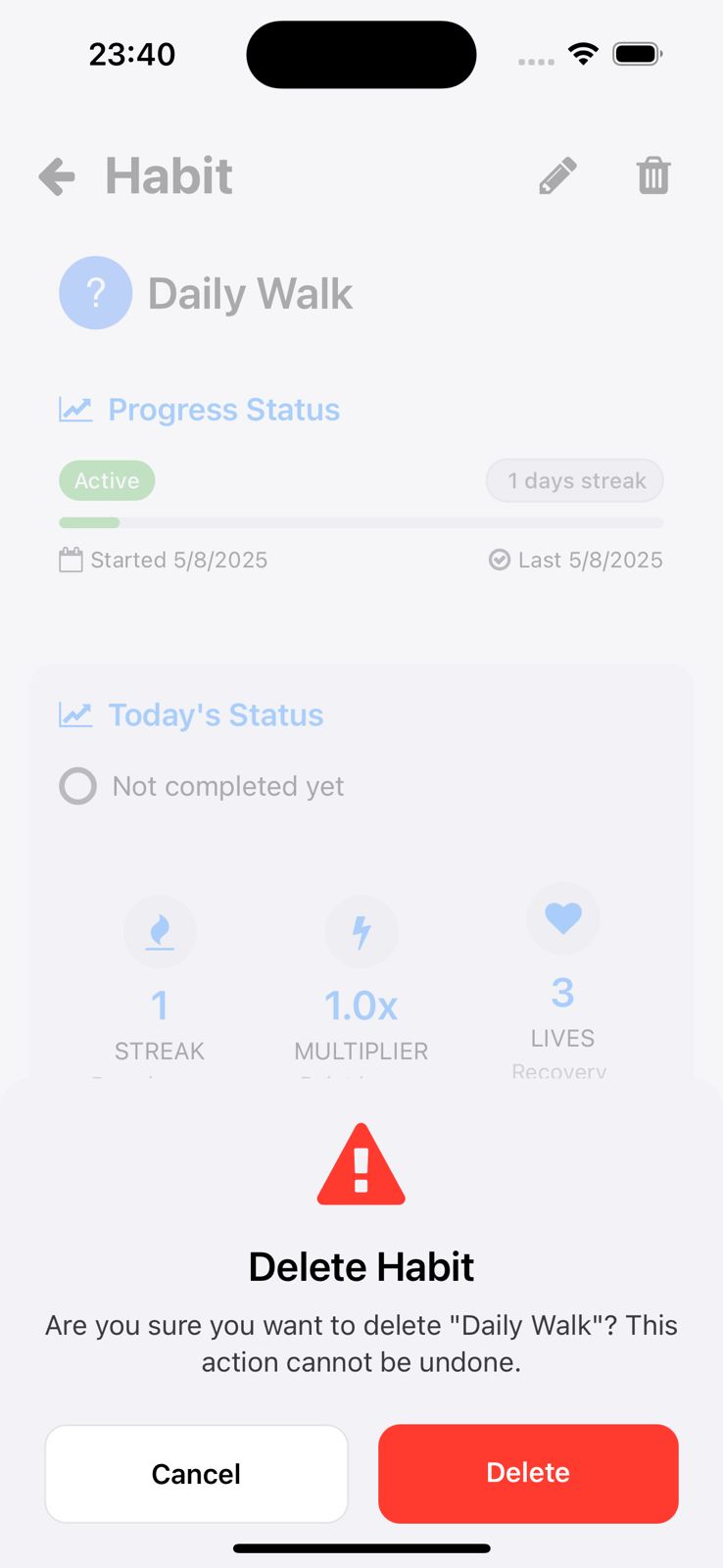 xHabit Reminder Settings